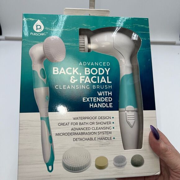 Pursonic Back, Body and Facial Cleansing Brush with Extending Handle - Picture 6 of 7